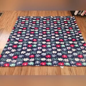 Baby Starters Elephant Pattern Blanket - Blue and Red